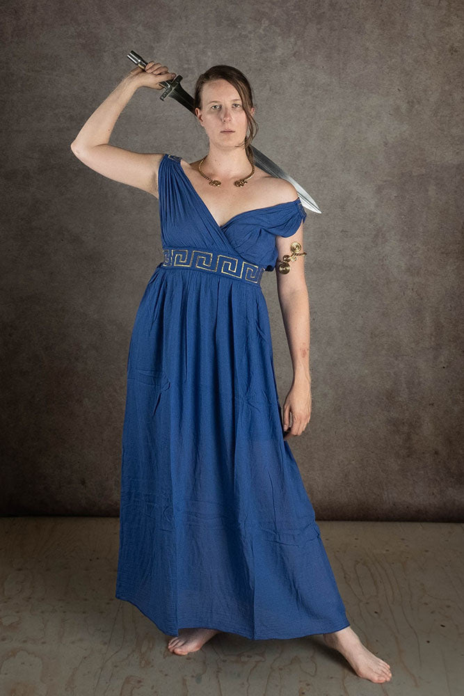 Goddess dress Penelope, blue