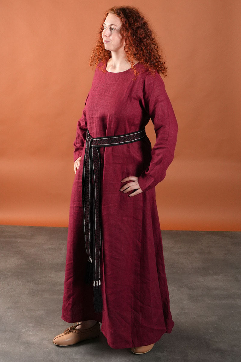 Viking dress Helga, linen, red