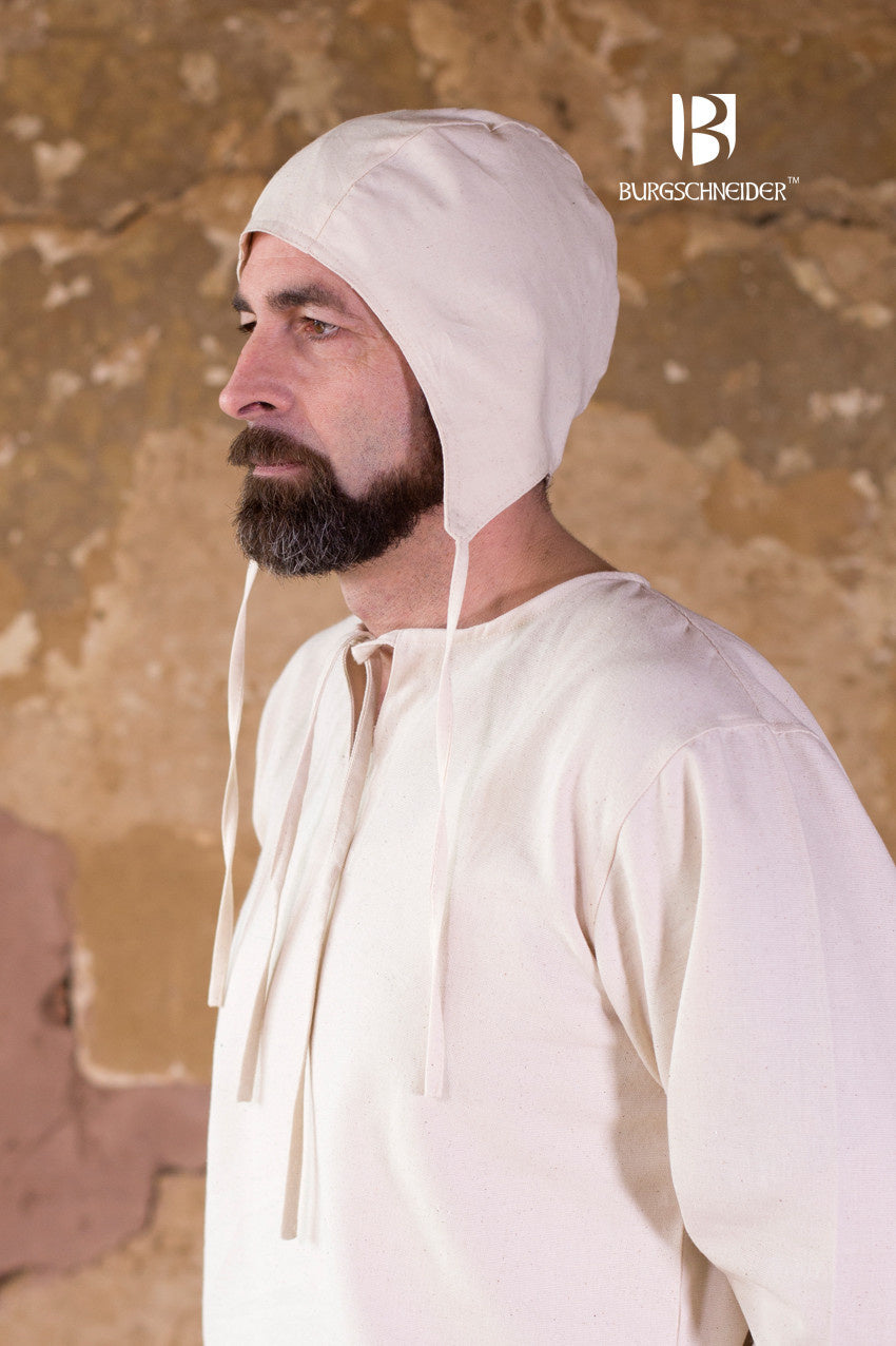 Medieval coif Bertram, natural
