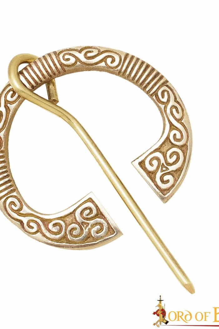 Celtic horseshoe fibula, brass