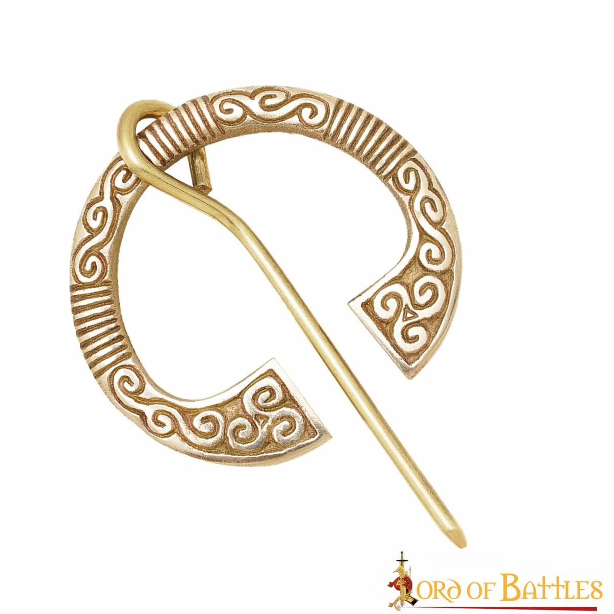 Celtic horseshoe fibula, brass