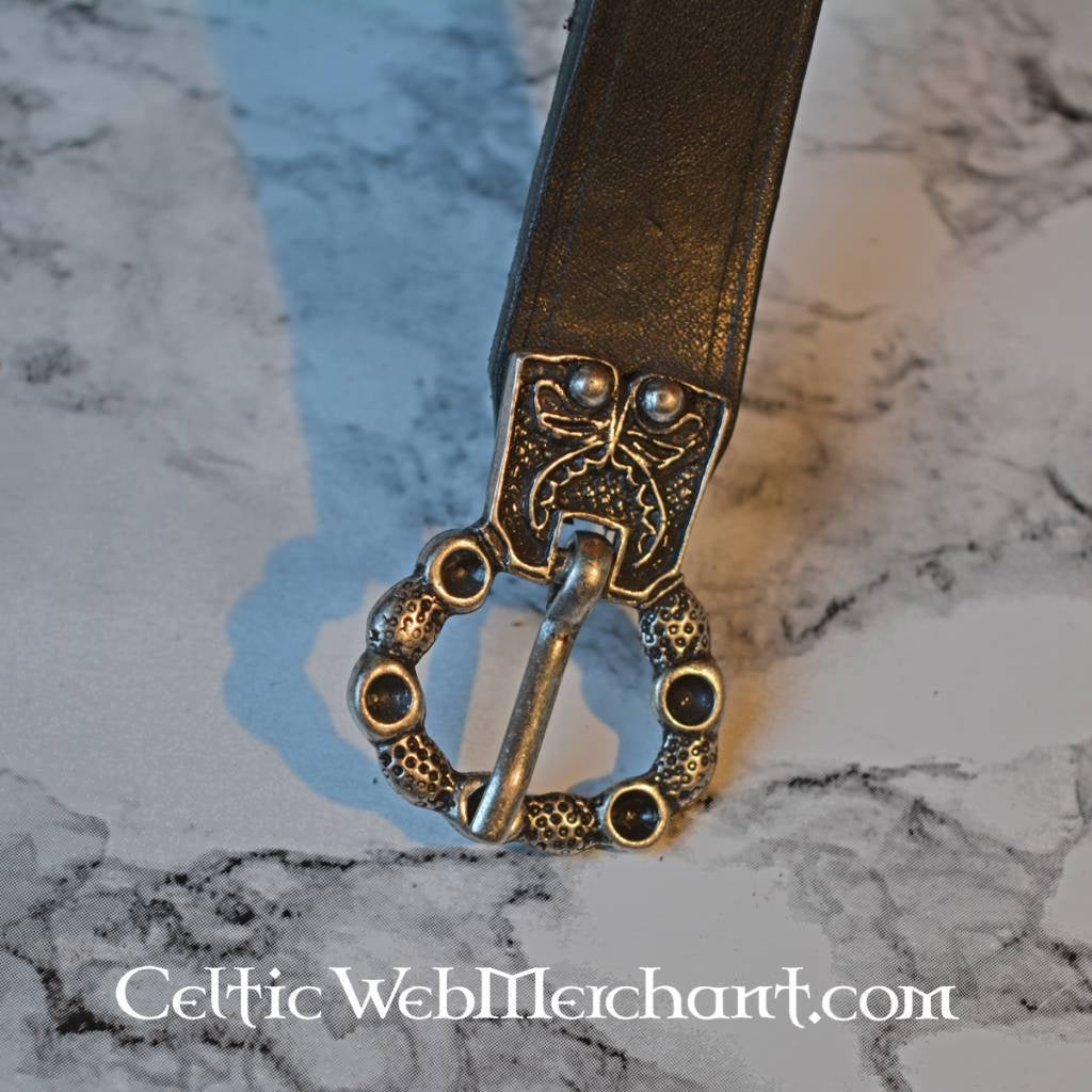 15th century belt London, brass, 165 cm, brown
