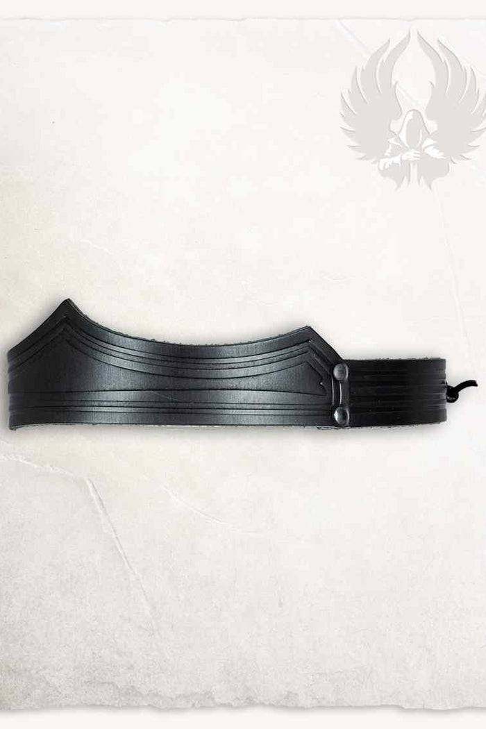 Leather crown Isidor, black