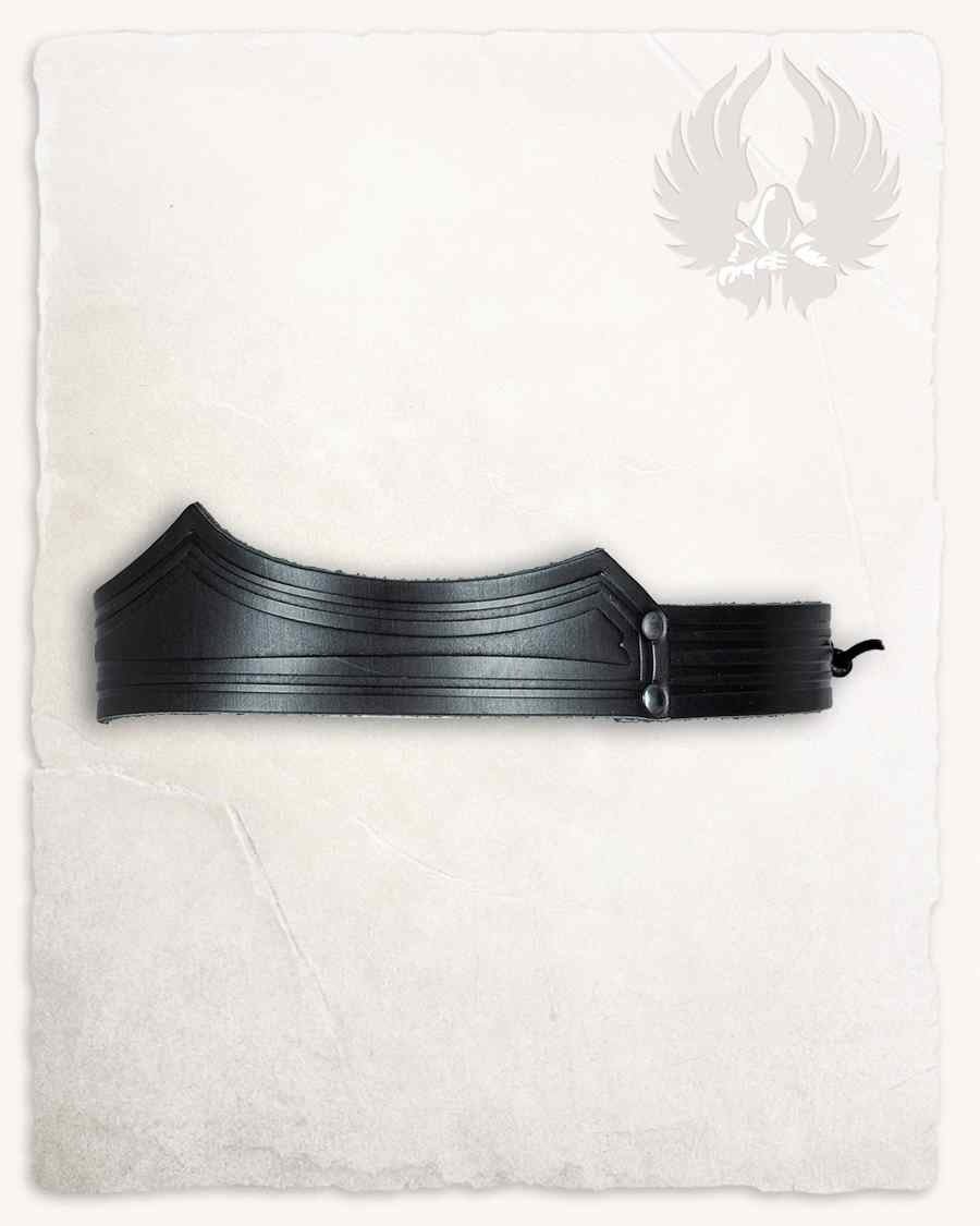 Leather crown Isidor, black