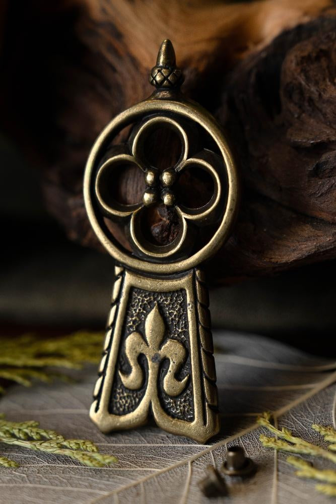 Medieval Quatrefoil Belt End