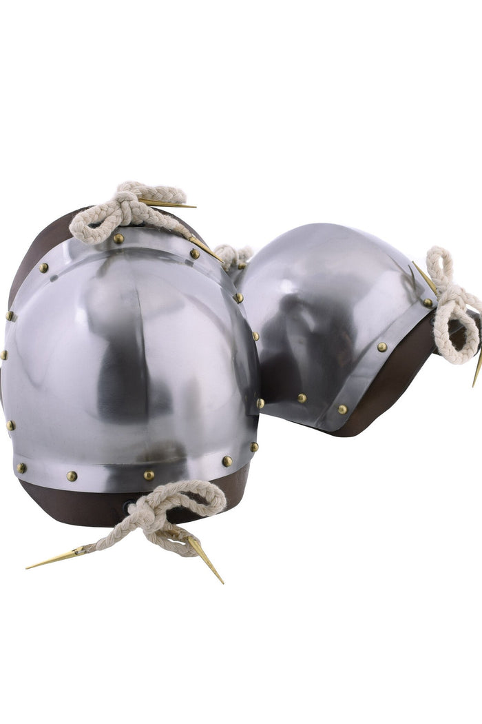 Steel poleyns, knee armour, 1.6 mm