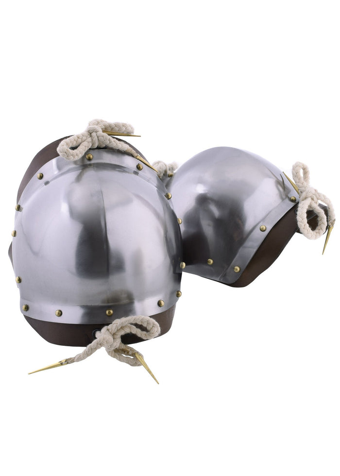 Steel poleyns, knee armour, 1.6 mm