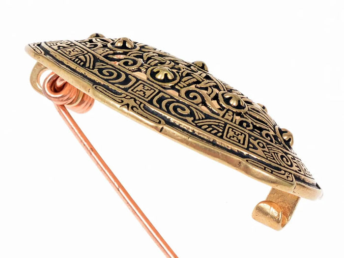 9th-century Viking tortoise brooch, Borre style, bronze, price per piece