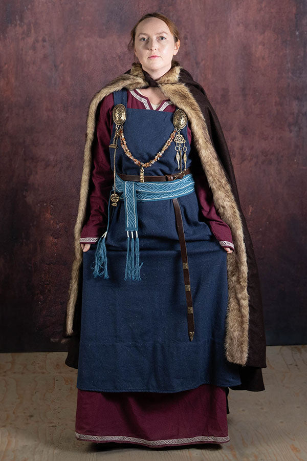 Viking cloak Fjell, brown, wool mix