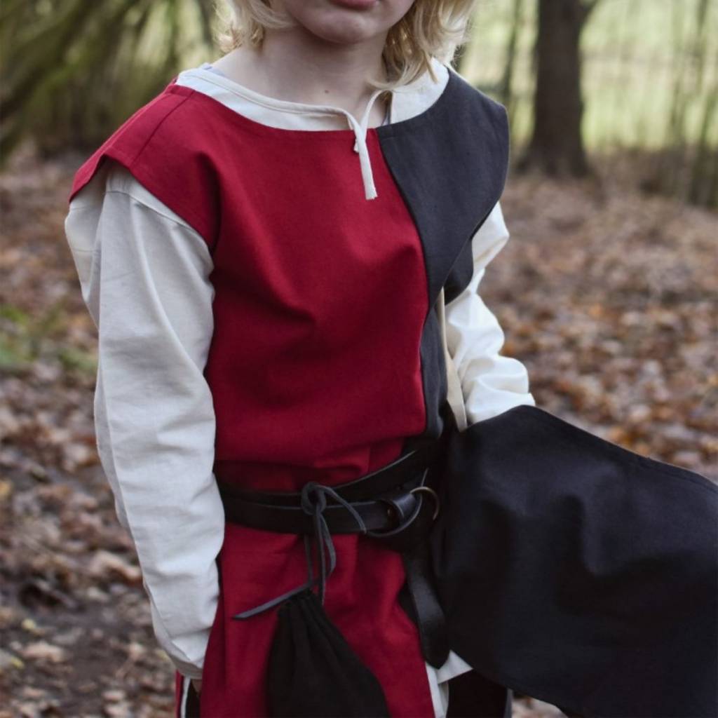 Children's surcoat Rodrick, black-red