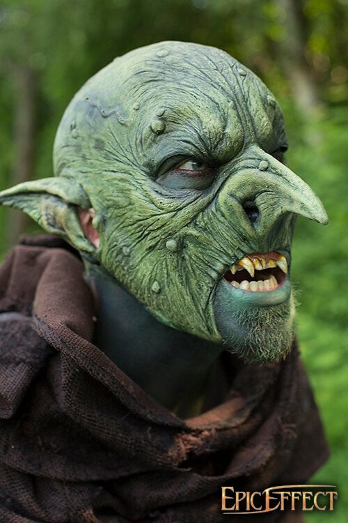 Goblin Mask Green, LARP Mask