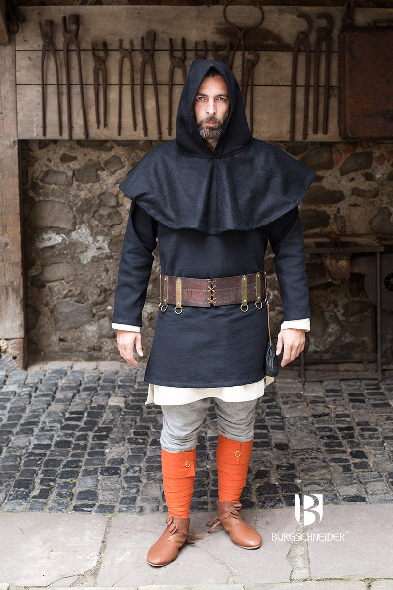 Capiroto Cucullus, negro, mezcla de lana