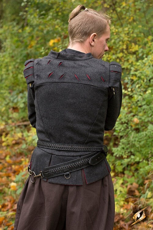 Braided sword belt, black