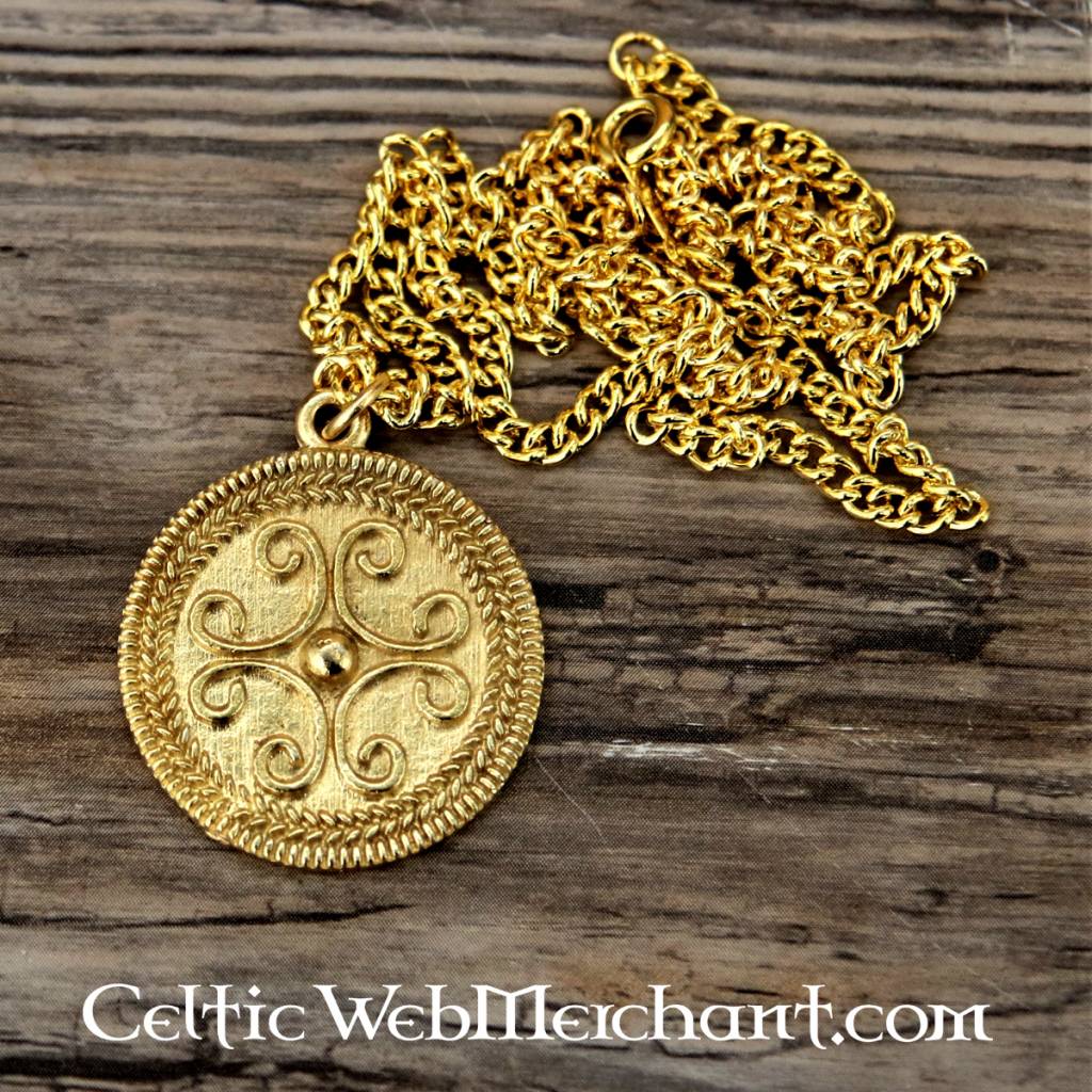 Roman filigree scroll pendant, 2nd-3rd century AD, pewter
