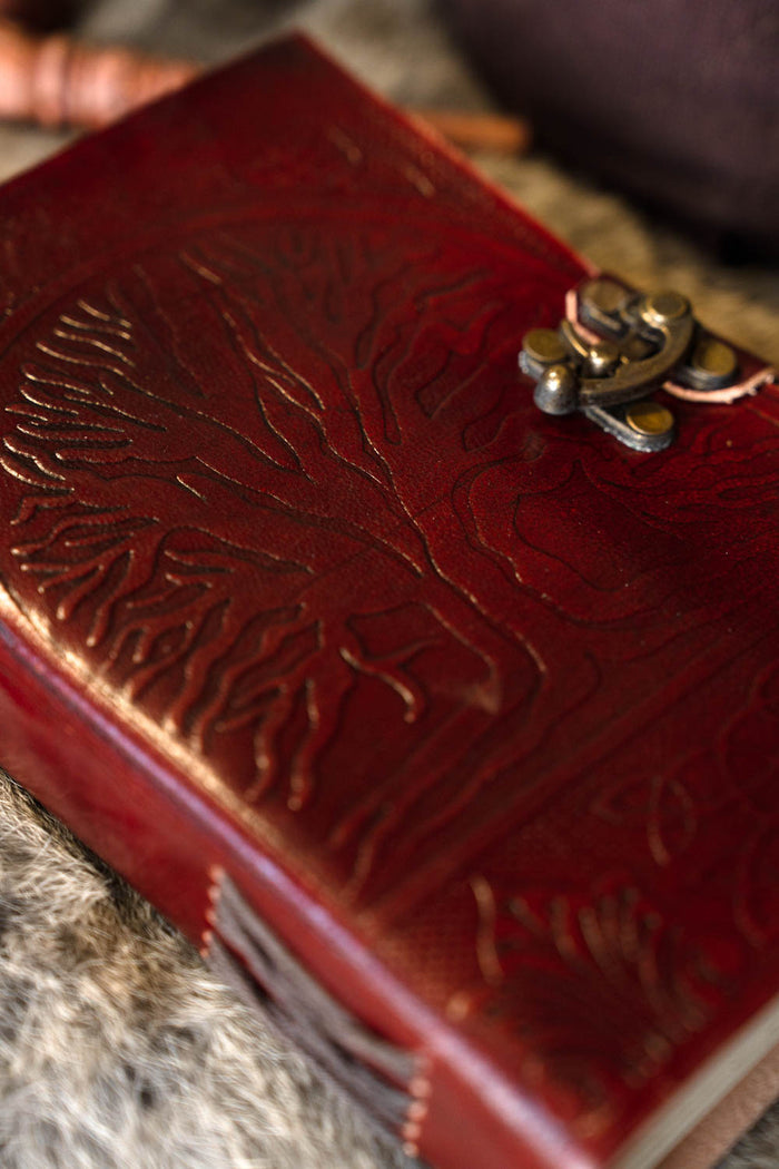 Leather book Yggdrasil with lock