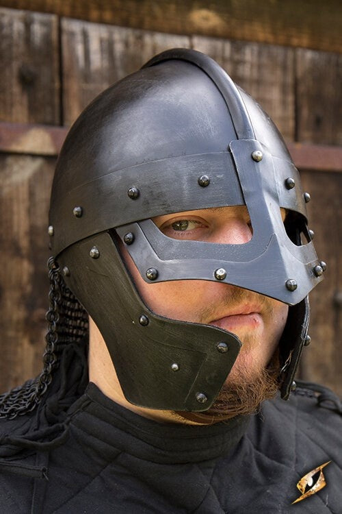 Viking LARP helmet Egil, bronzed, 1-1.2 mm