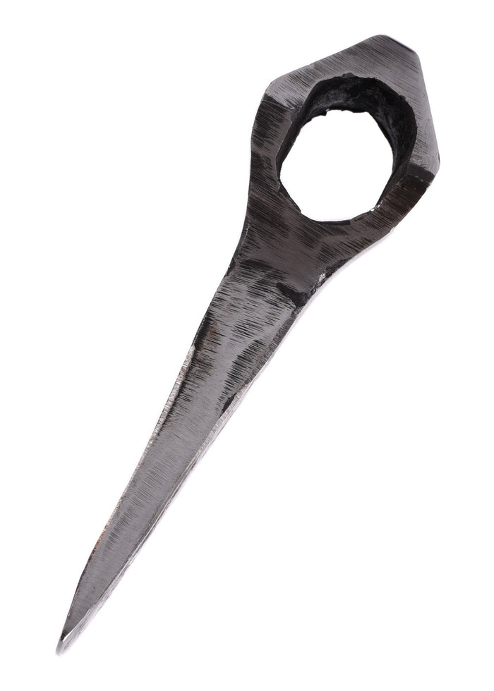 Hand-forged axe head, old, blunt (battle-ready)