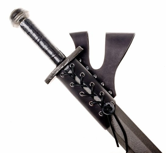Sword holder with double belt loop, black
