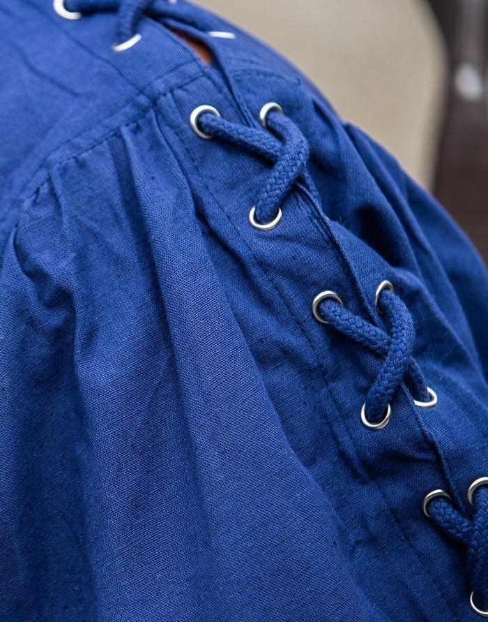 Pirate shirt with laces, blue