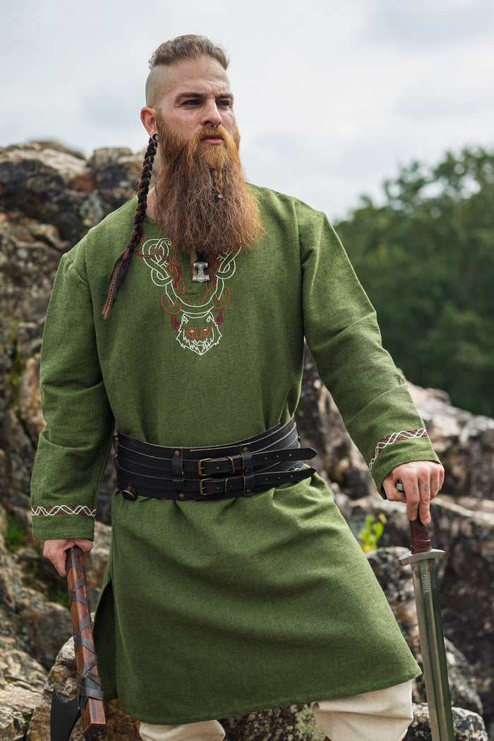 Germanic tunic Ulfhednar, green