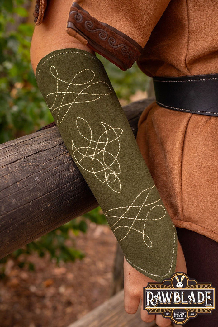 Vryla premium bracers, forearm guards, green