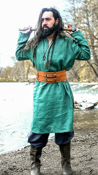 Thorsberg tunic Germanic, linen, green