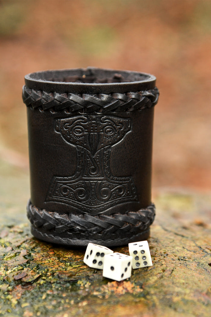 Mjolnir dice cup, black