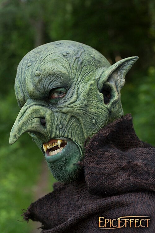 Máscara de hombre de tierra, verde, máscara LARP