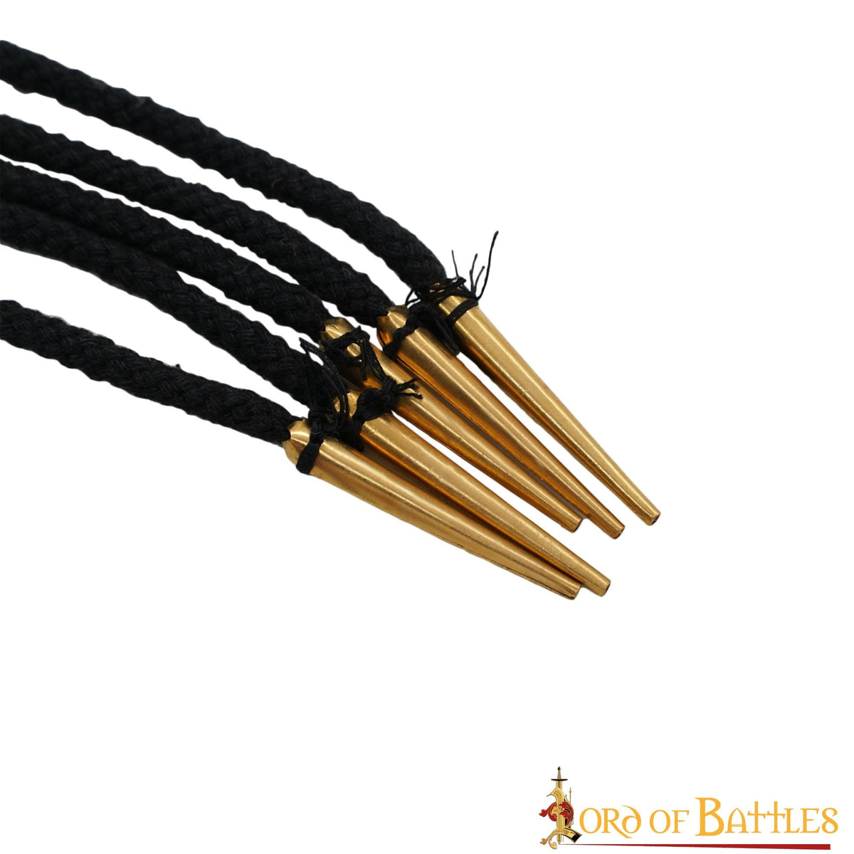 Laces with aiglets 150 cm, set of 5, black