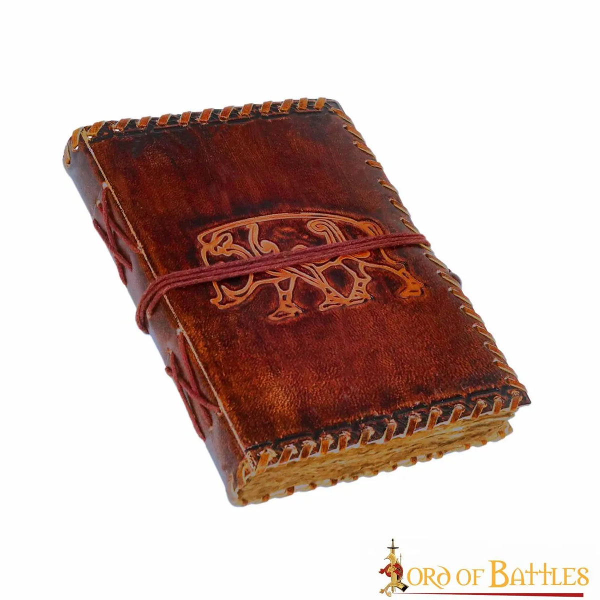 Leather journal Celtic boar