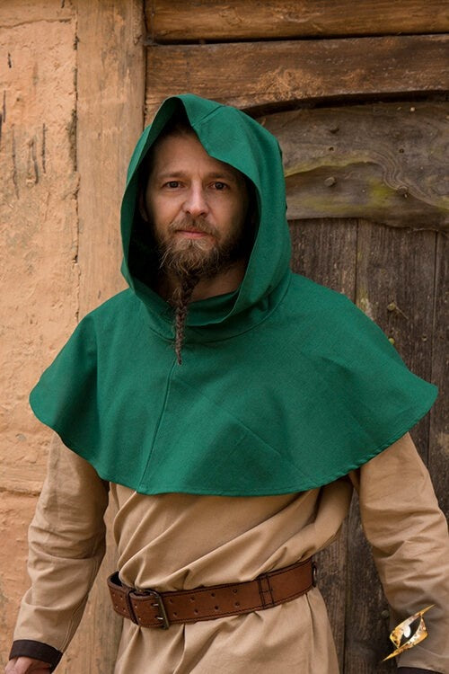 Medieval chaperon Walt, green