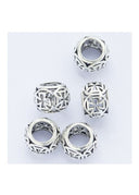 Beard bead with templar cross, sterling silver