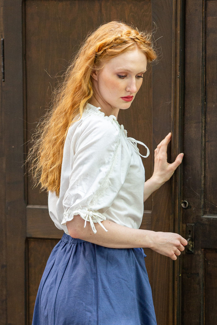 Baroque blouse Rosamund, white