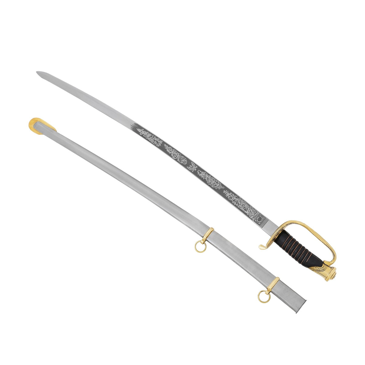 Cavalry Saber American Civil War with Engravings, semi-sharp