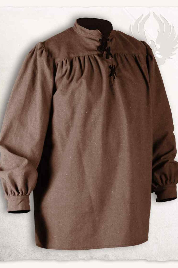 Shirt Ansgar, medieval, brown
