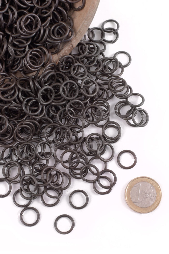 3 kg bronzed chainmail rings, unriveted, 9 mm