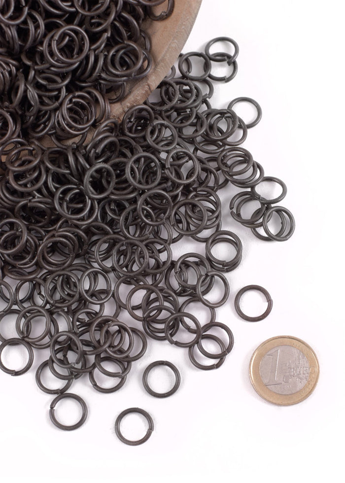 3 kg bronzed chainmail rings, unriveted, 9 mm