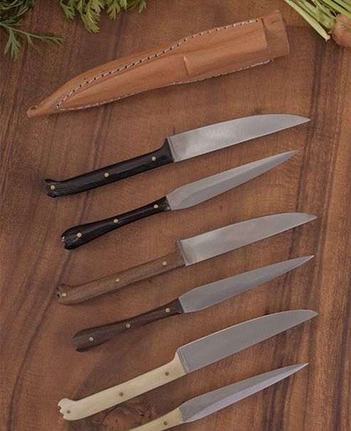 Coltello ed eetprikker del XIV secolo, acciaio inox