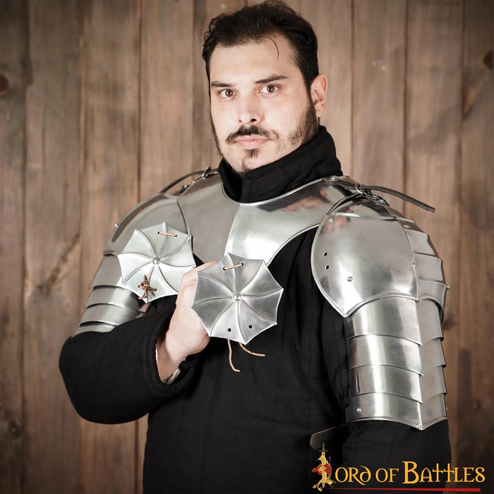 Gothic pauldrons with roundels, 1.6 mm