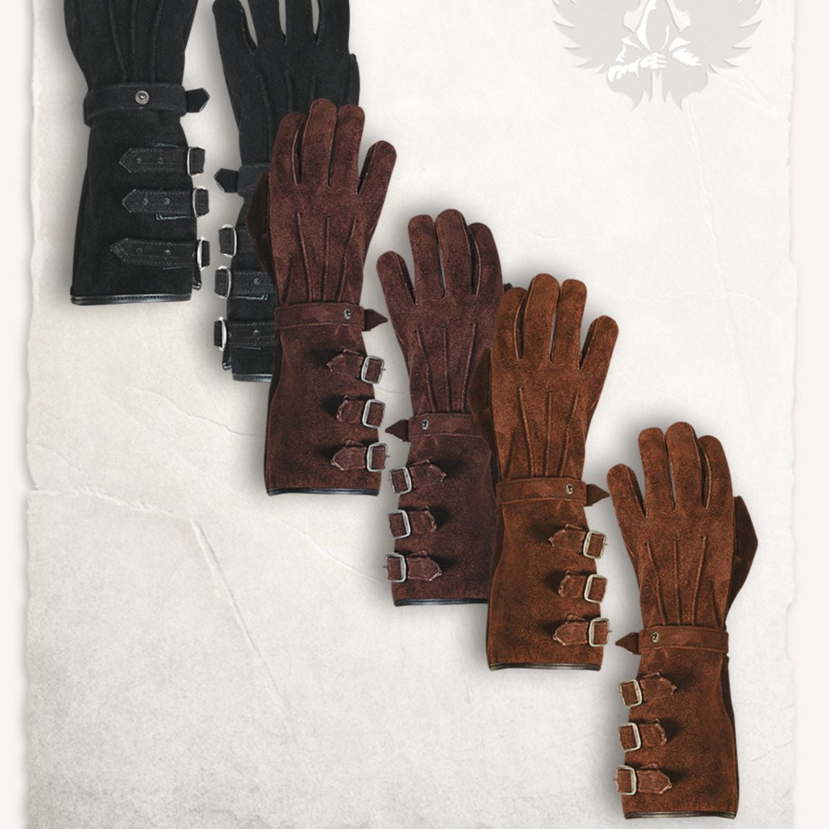 Leather gloves Kandor, light brown