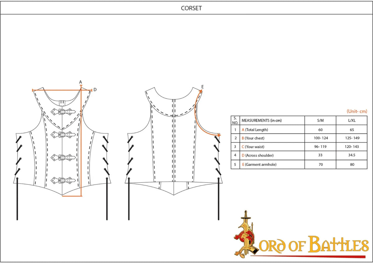 Leather battle corset Nessa