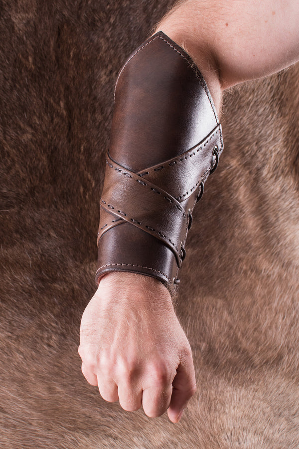 Uhtred leather bracers, underarm guards