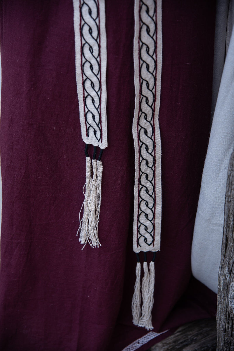 Cinturón vikingo Elina, natural, 235 cm