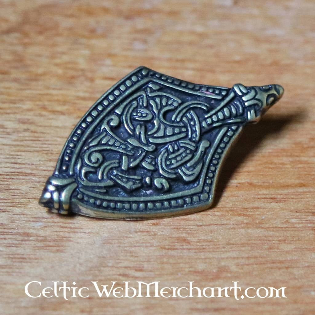 Belt end York, silvered zamak