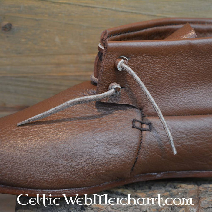 Ankle boots, medieval, brown