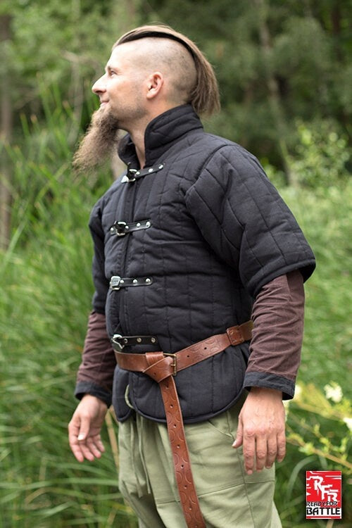 RFB gambeson with short sleeves, black