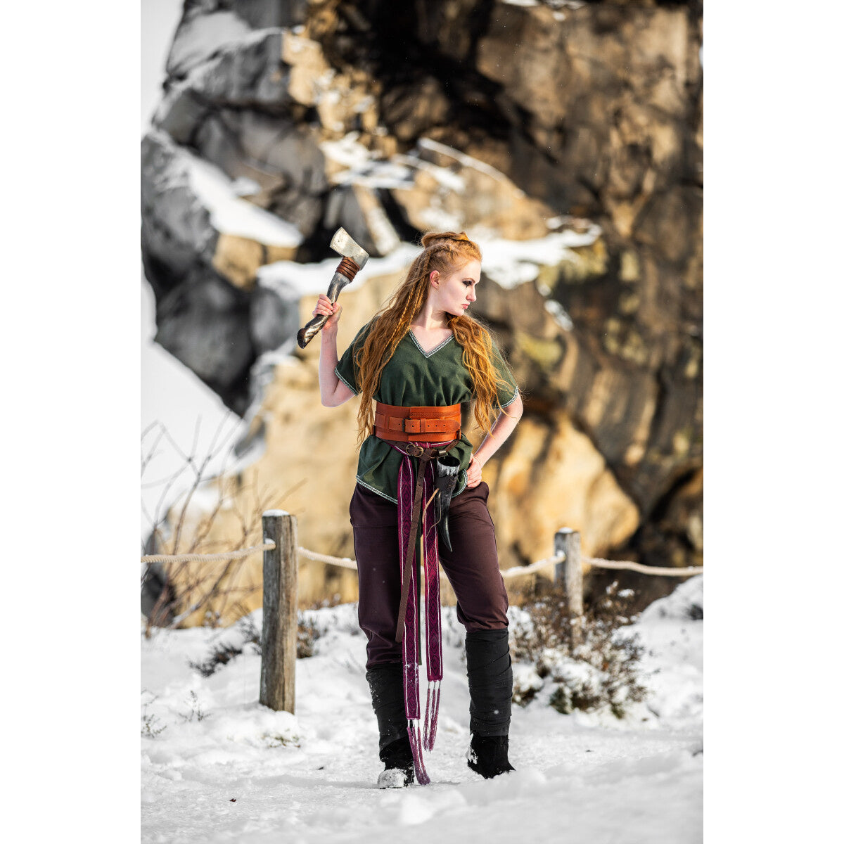 Viking belt Caja, red, 235 cm