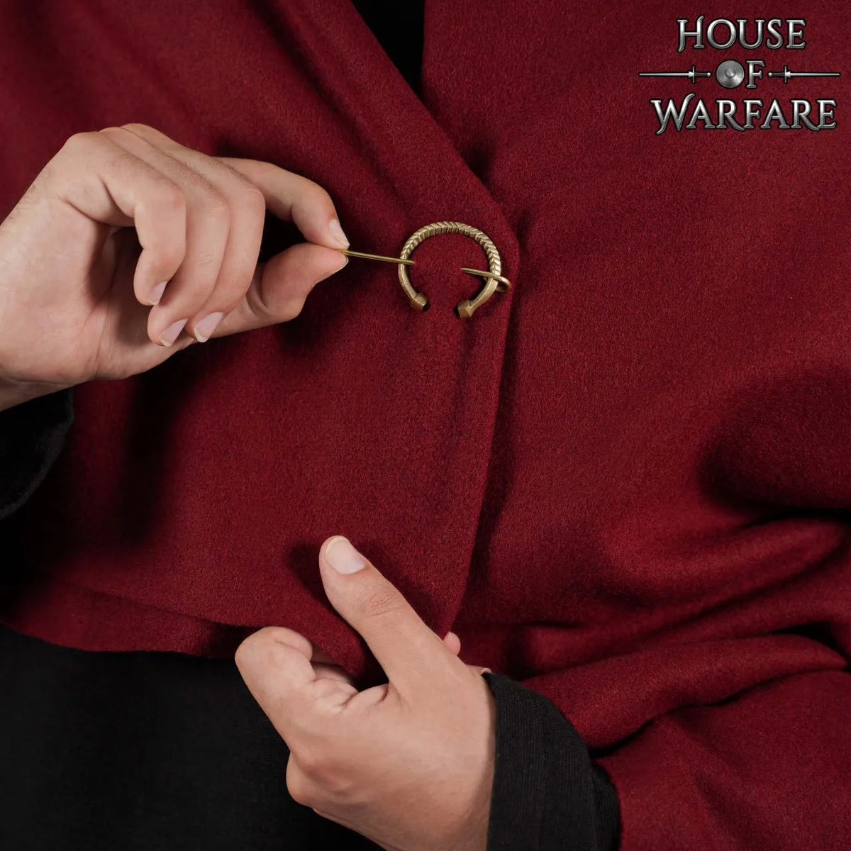 Horseshoe fibula Birka small, brass