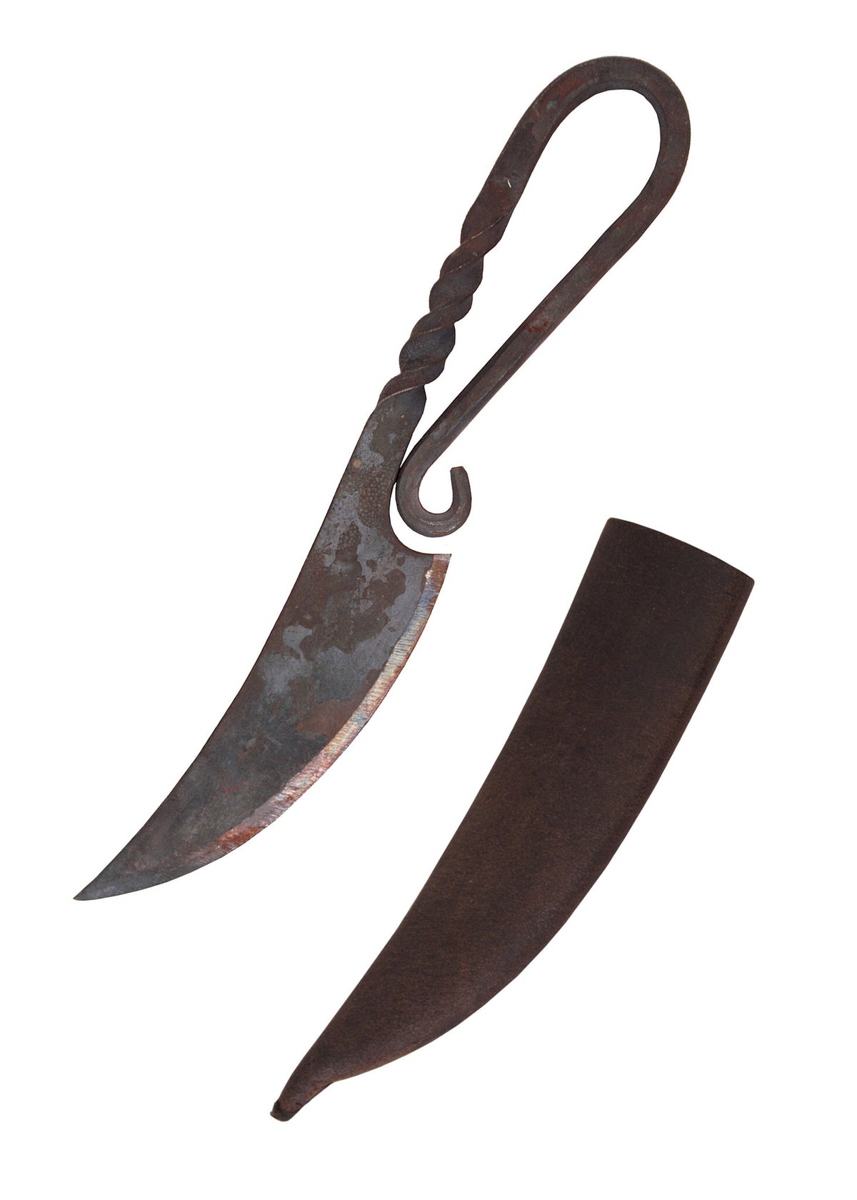 Twisted utility knife, semi-sharp