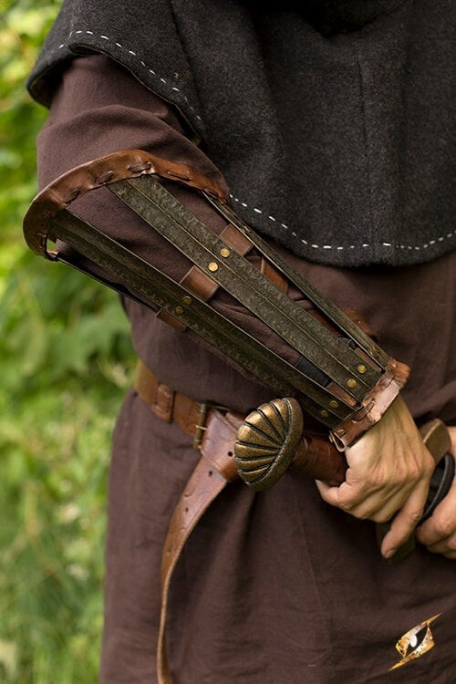 Germanic bracers, forearm guards, patinated, 1 mm